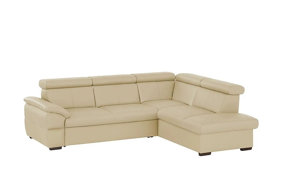 uno Ecksofa aus Echtleder Town ¦ beige ¦ Maße (cm): B: 264 H: 76 T: 210.0 P günstig online kaufen