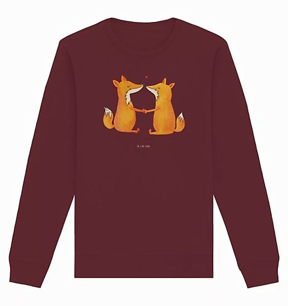 Mr. & Mrs. Panda Longpullover Größe XS Füchse Liebe - Burgundy - Geschenk, günstig online kaufen