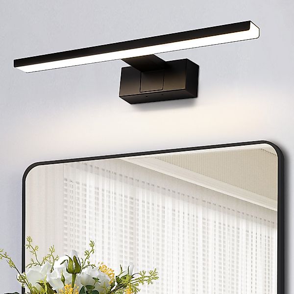 ZMH LED Spiegelleuchte Schwarz 30/40/60CM Neutralweiß günstig online kaufen