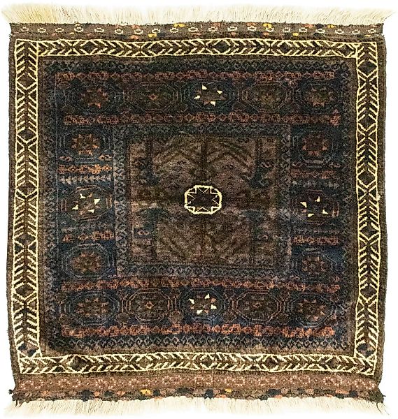 morgenland Wollteppich »Afghan Teppich handgeknüpft blau«, quadratisch günstig online kaufen