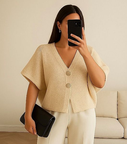 Worldclassca Strickjacke WORLDCLASSCA Strickjacke kurzarm Cardigan Strickpu günstig online kaufen