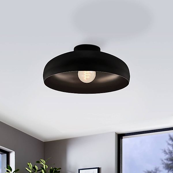 Deckenleuchte Mogano, Ø 40 cm, schwarz, Stahl günstig online kaufen
