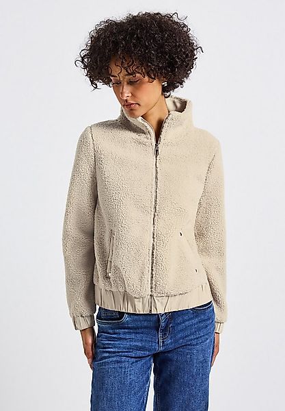 STREET ONE Fellimitatjacke aus elastischem Materialmix günstig online kaufen