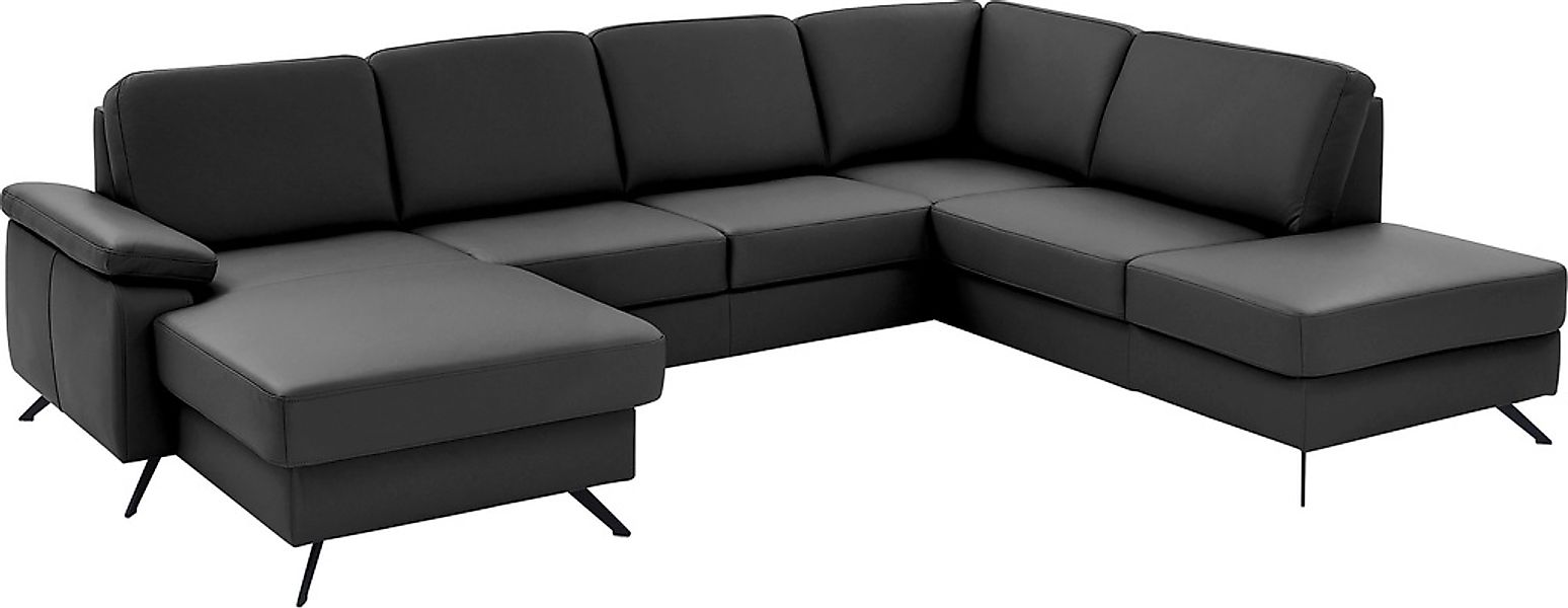 Die PlanBar Wohnlandschaft "PN-EM15047 U-Form, ohne Kopfstützen", Echtleder günstig online kaufen