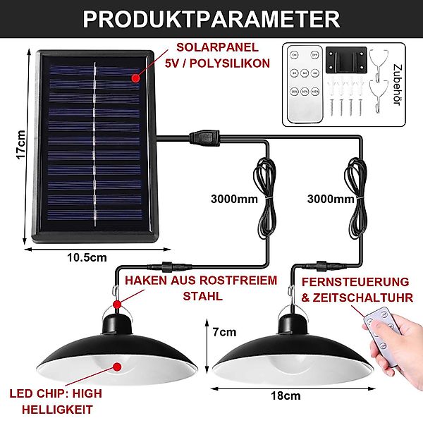Rosnek LED Außen-Deckenleuchte Solar, Vintage, wasserdicht, günstig online kaufen