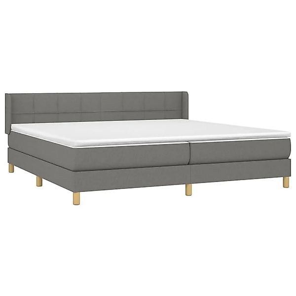 vidaXL Boxspringbett mit Matratze Dunkelgrau 200x200 cm Stoff 3130298 günstig online kaufen