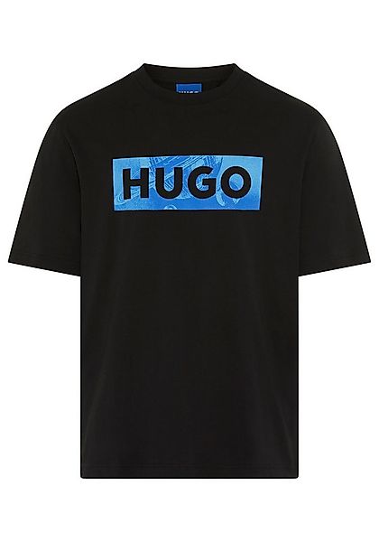 HUGO Blue T-Shirt Regula Fit, Rundhalsausschnitt, Logoprint, reine Baumwoll günstig online kaufen