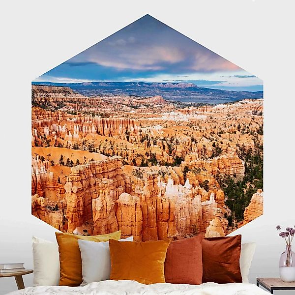 Hexagon Fototapete Farbenpracht des Grand Canyon günstig online kaufen