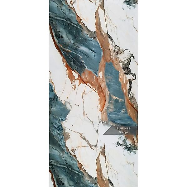 Aluverbund24 PVC Wandpaneele Duschrückwand Küchenrückwand Blue-Nile in Marm günstig online kaufen