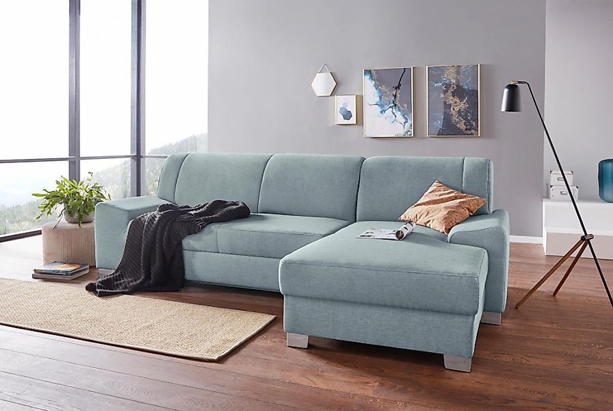 DOMO collection Ecksofa "Anzio L-Form, whlw. Bettfunktion, Federkern, hochw günstig online kaufen