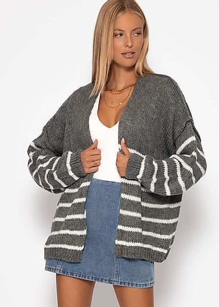 SASSYCLASSY Cardigan Lässige Oversize Strickjacke Damen günstig online kaufen