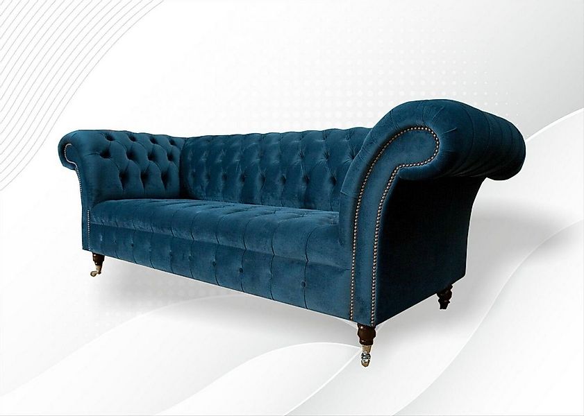 JVmoebel Chesterfield-Sofa Chesterfield Sofa handgefertigt massiv Holz hoch günstig online kaufen