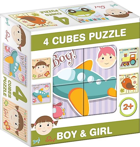 Dohany Würfelpuzzle Bilderwürfel 4-tlg. Baby Kinderpuzzle, günstig online kaufen