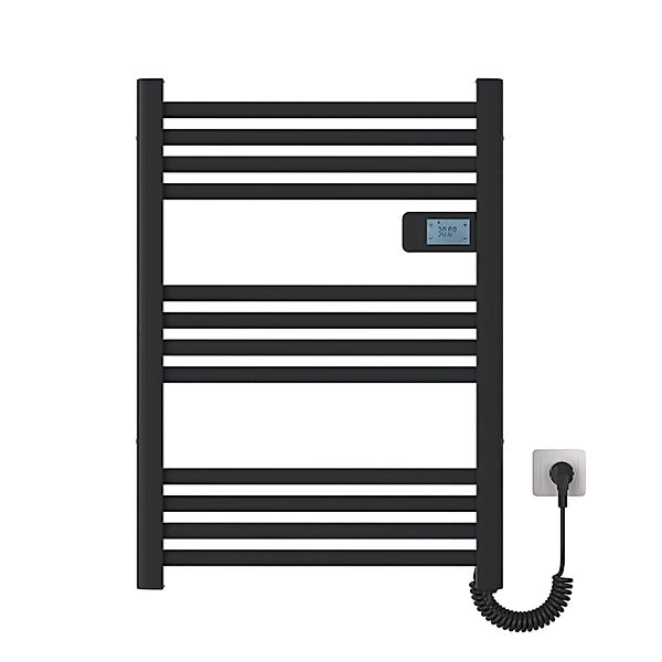 Emke Handtuchwärmer Elektrisch 75x40cm 180W Schwarz Heizkörper mit Thermost günstig online kaufen