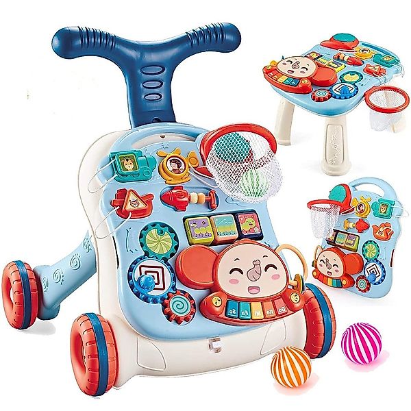 CLTYQ Lauflernhilfe 2-in-1 Baby-Lauflernwagen und spieltisch günstig online kaufen