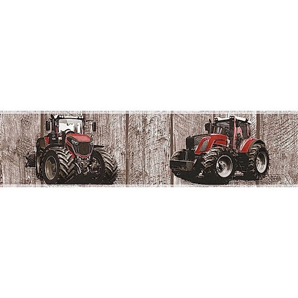 PROFHOME 358432-GU Kinder Tapete Holzoptik Matt Rot Braun 0,65 m2 0,13 m x günstig online kaufen