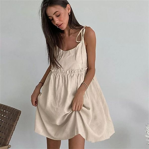 RUZU UG Dirndl Lockeres Strapskleid für Damen im Frühlings- und Sommerurlau günstig online kaufen