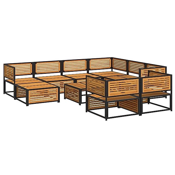 vidaXL Gartenlounge-Set 10-tlg. Garten-Sofagarnitur mit Kissen günstig online kaufen