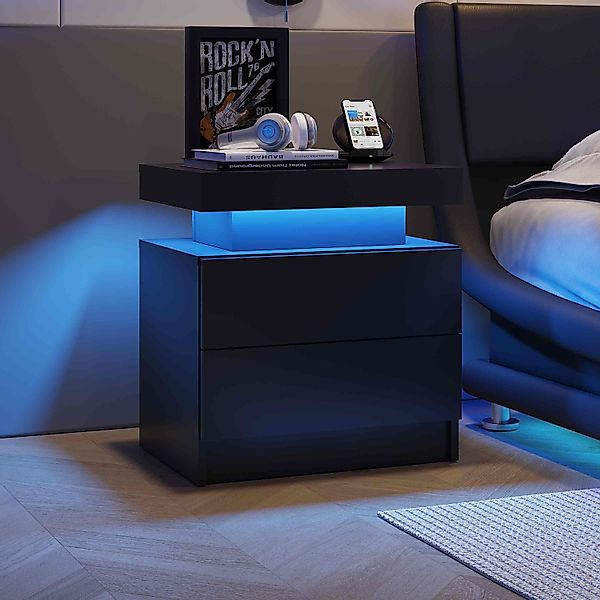 BlingBin Nachttisch Nachtschrank mit LED Licht, günstig online kaufen