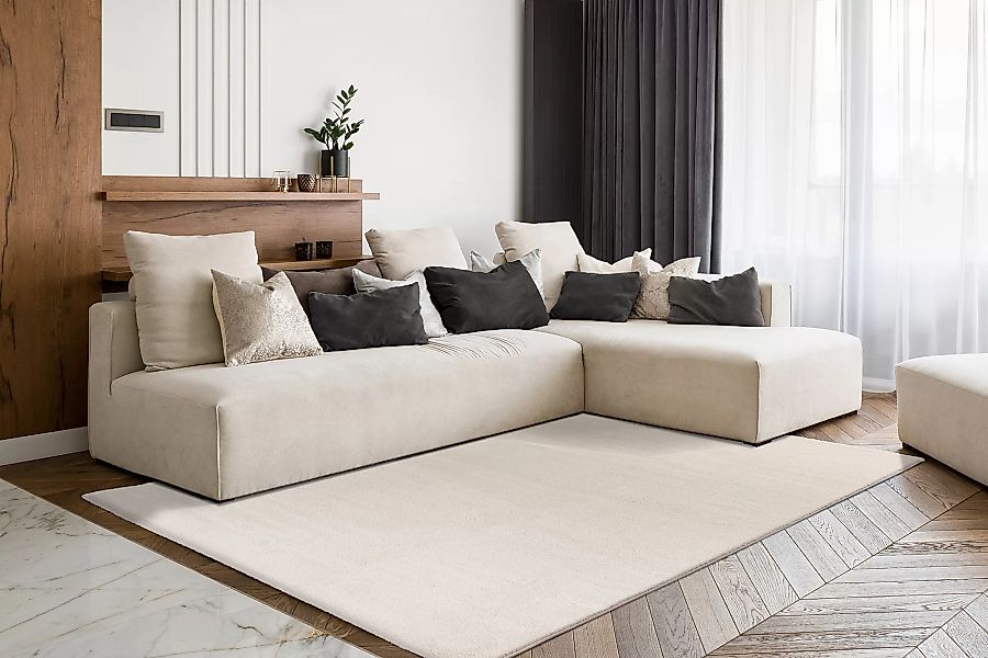 Arte Espina Uni-teppich Nila 100 Elfenbein 80cm X 150cm günstig online kaufen