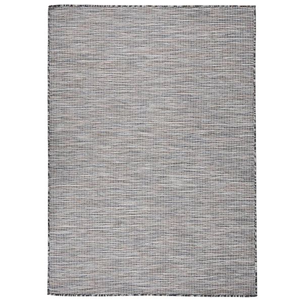 Vidaxl Outdoor-teppich Flachgewebe 200x280 Cm Braun Und Schwarz günstig online kaufen