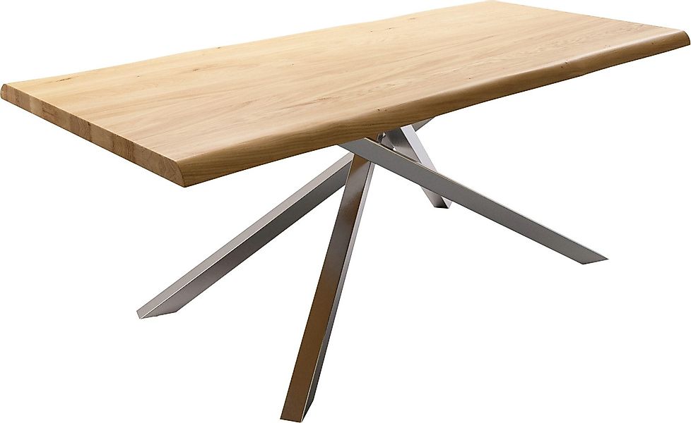 DELIFE Esstisch Edge, Eiche Natur 200x100 günstig online kaufen