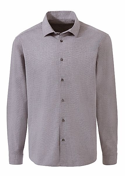 H.I.S Langarmhemd "Regular-fit" elastisches Jaquard-Hemd in Regular Fit, pf günstig online kaufen