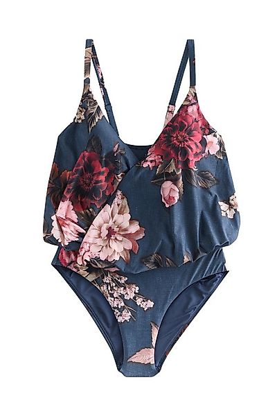 Next Badeanzug Bauchformender Blouson-Badeanzug in Wickeloptik (1-St) günstig online kaufen