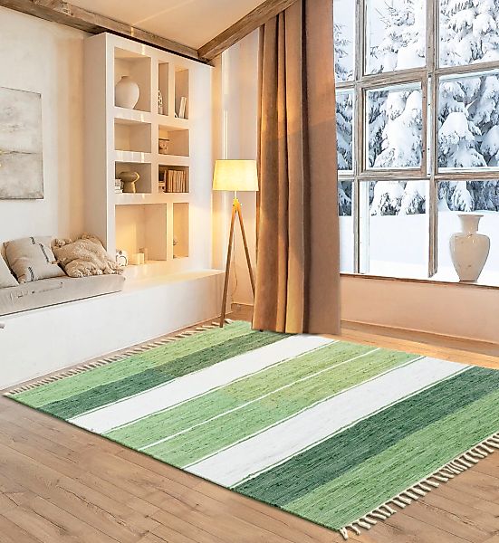 OTTO home Teppich "Alizee" rechteckig 5 mm Höhe Wendeteppich, reine Baumwol günstig online kaufen