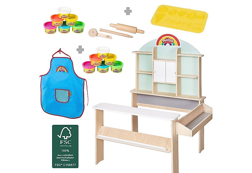 roba® Kaufladen roba x Play-Doh für Kinder - Verkaufsstand mit Knete (Kompl günstig online kaufen