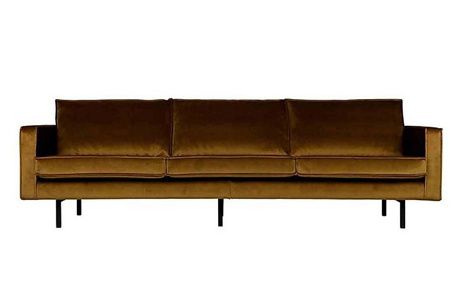 BePureHome Sofa Rodeo Sofa 3-Sitzer Samt, Honig Gelb günstig online kaufen