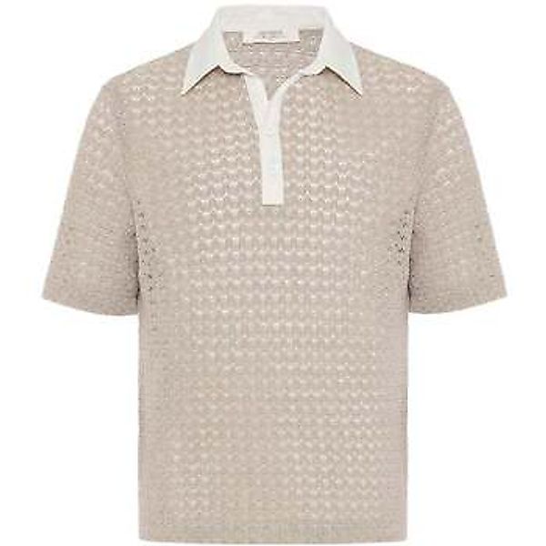 Antioch  T-Shirts & Poloshirts Maximino Open Textured Polo Collar T-Shirt günstig online kaufen