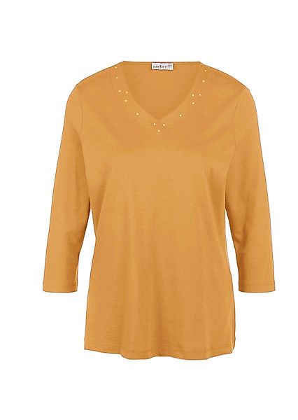 GOLDNER 3/4-Arm-Shirt "Kurzgröße T-Shirt mit charmantem Ausschnitt und Schm günstig online kaufen
