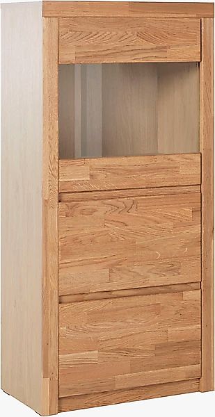 OTTO home Vitrine "Silkeborg" schöne grifflose Optik, teilmassiv günstig online kaufen