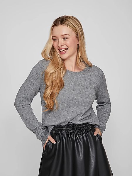 Vila Rundhalspullover "VIRIL O-NECK L/S KNIT TOP - NOOS" günstig online kaufen