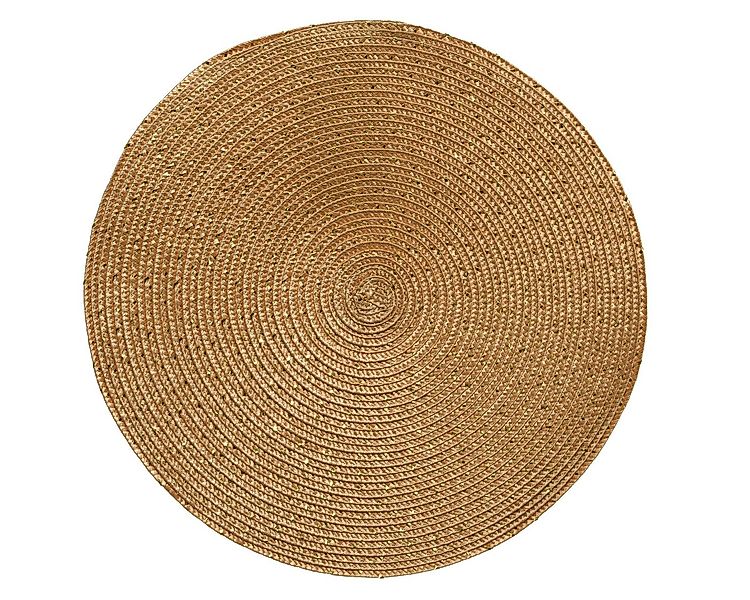 Kaemingk Platzset, Tischset rund 38cm Kunststoff 1 Stück Gold günstig online kaufen