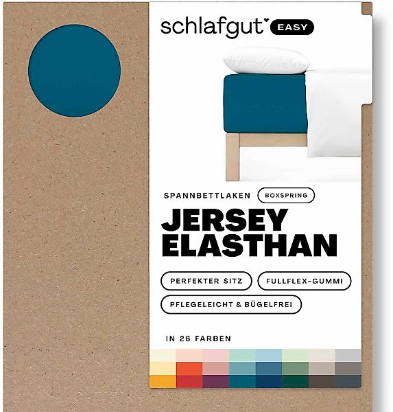 Schlafgut Spannbettlaken "EASY Jersey Elasthan Boxspring" MADE IN GREEN by günstig online kaufen