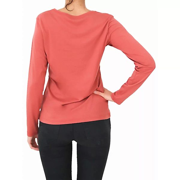 Damen Langarmshirt 5 Farben Bio-baumwolle Oberteil T-shirt günstig online kaufen