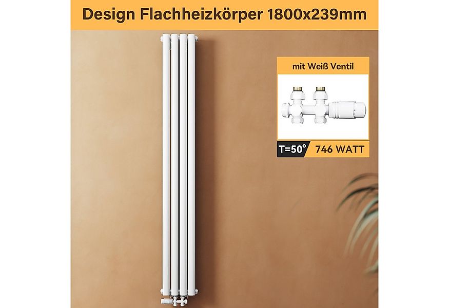 SONNI Badheizkörper Heizkörper Design Röhren Heizung modern, Weiß günstig online kaufen