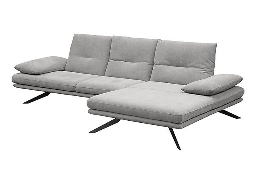 daslagerhaus living Big-Sofa Ecksofa Phoebe Stoff hellgrau günstig online kaufen