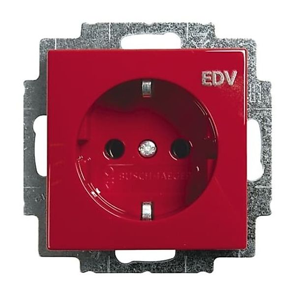 Busch-Jaeger SCHUKO Steckdosen-Einsatz rot 20 EUC/DV-917 - 2CKA002011A6236 günstig online kaufen