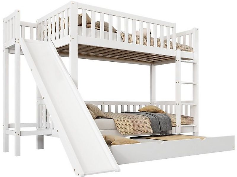 SeedWave Etagenbett Mehrzweckbett Stockbett Kinderbett mit Rutsche, 90x200c günstig online kaufen