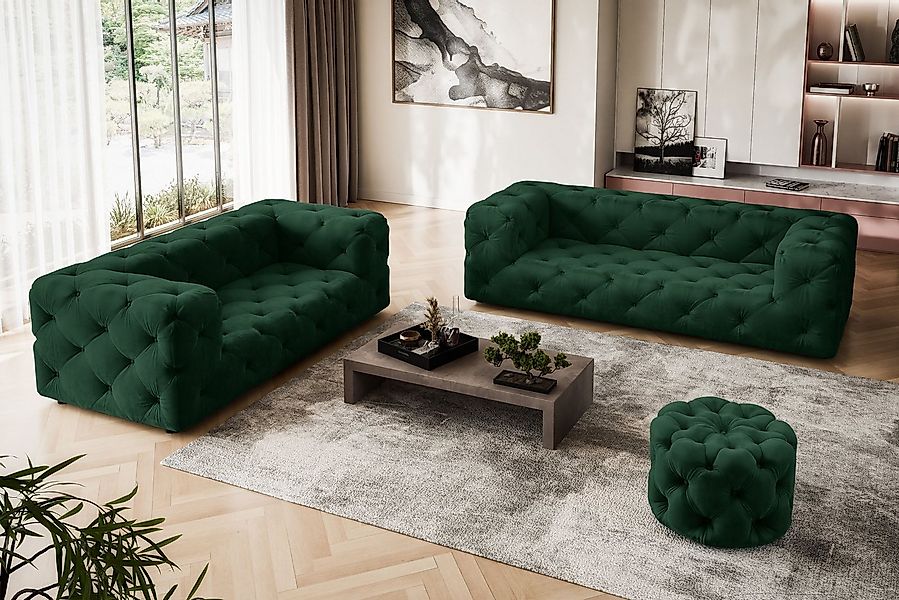 Home affaire 2-Sitzer FOLLINA, 2-Sitzer Sofa mit klassischer Chesterfield-K günstig online kaufen