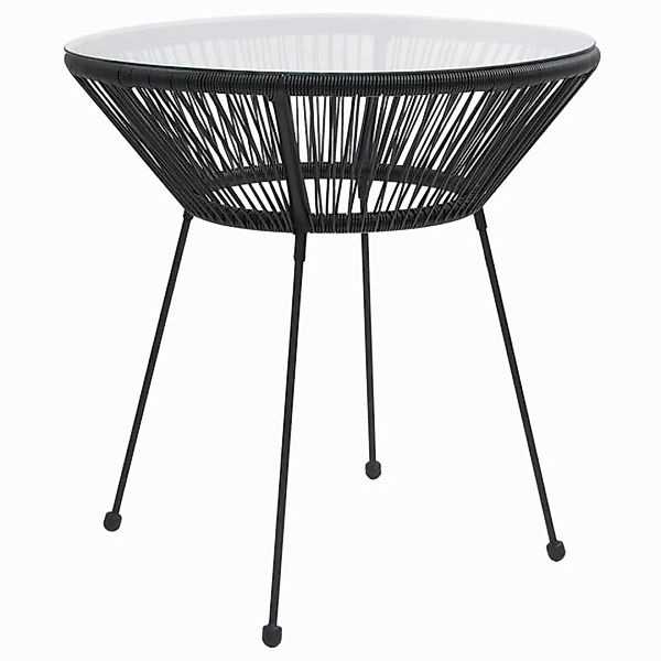 vidaXL Gartentisch Garten-Esstisch Schwarz Ø70x74 cm günstig online kaufen