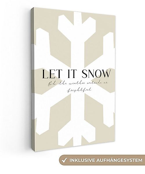 OneMillionCanvasses® Leinwandbild Schnee - Japandi - Winter - Dekoration, F günstig online kaufen