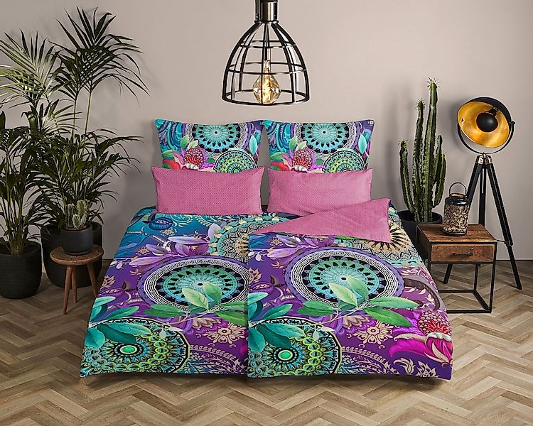 hip Wendebettwäsche "Axelle" 3 Stk. tlg. Mako-Satin, 135x200, Reißverschlus günstig online kaufen