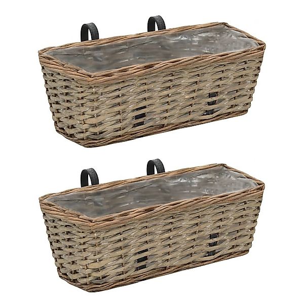 DOTMALL Blumentopf Balkon-Blumentöpfe 2 Stk. Weide günstig online kaufen