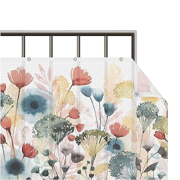 Bilderdepot24 Balkonsichtschutz Sichtschutz Balkon Aquarell Blumen günstig online kaufen