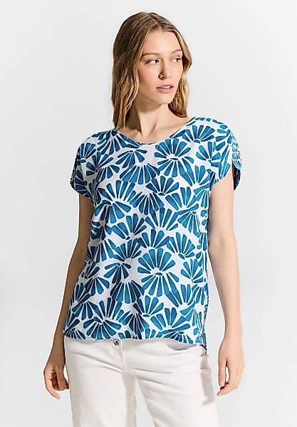 Cecil Kurzarmbluse mit All-Over Print günstig online kaufen