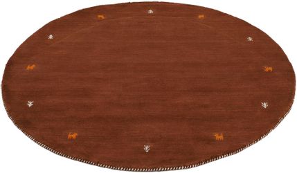carpetfine Wollteppich "Gabbeh Uni" rund 15 mm Höhe reine Wolle handgewebt, günstig online kaufen